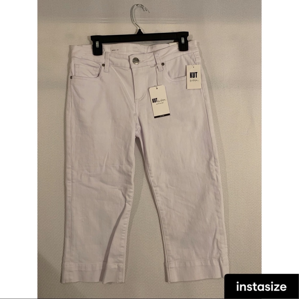 Kut from the Kloth Natalie white crop Jean NWT